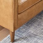 Hamilton Leather 2-Piece Bumper Chaise Sectional (88"&ndash;98")