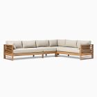 Santa Fe Slatted Outdoor 4-Piece L-Shaped Sectional (125")