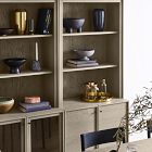 Holmes Modular 2-Door Glass Console w/ Open Hutch (36")