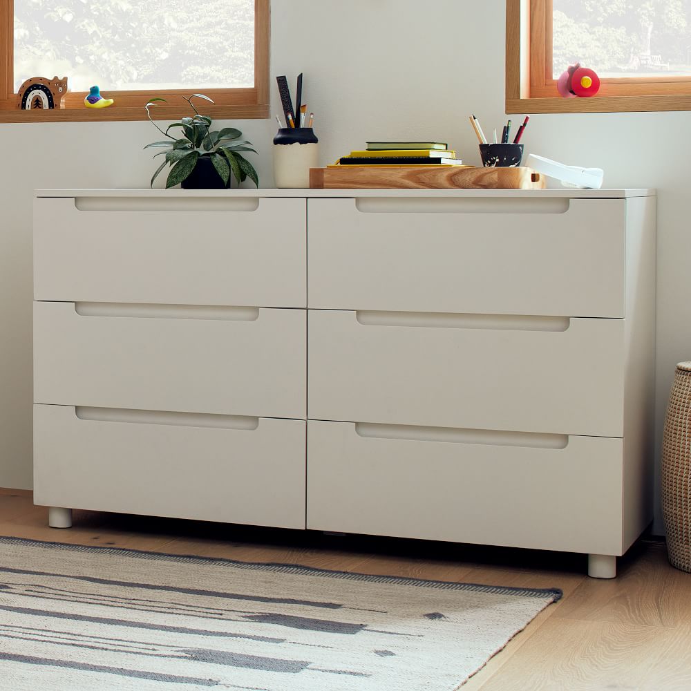 angel line lauren 6 drawer dresser Angel Line Lauren 6 Drawer Double Dresser, White