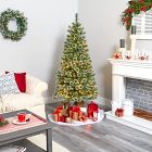 Pre-Lit Faux Wisconsin Pine Christmas Tree (5'&ndash;8')