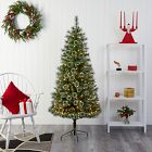 Pre-Lit Faux Wisconsin Pine Christmas Tree (5'&ndash;8')