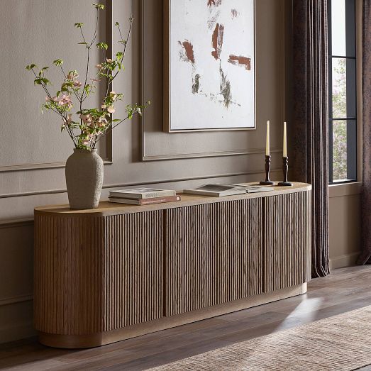 Natural Wood Media Console (52