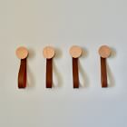 Modern Home by Bellver Cone Wall Hooks w/ Leather Strap - Set of 4