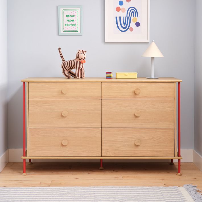 cheap dresser West Chester & Mirror The double dresser features 6 spacious drawers for bedroom necessities and can be easily transformed into a changing table surface with the optional changing table topper (F01792) sold separately woodtalks 3 Drawer Dresser, Wood