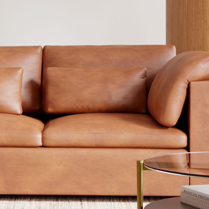 Harmony Modular Leather 3 Piece L-Shaped Sectional | Sofa With