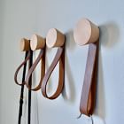 Modern Home by Bellver Cone Wall Hooks w/ Leather Strap - Set of 4