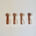 Modern Home by Bellver Cone Wall Hooks w/ Leather Strap - Set of 4