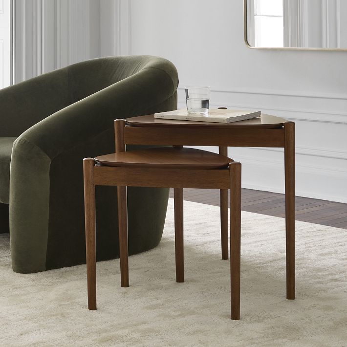 Retro Tripod Nesting Tables - Walnut Finish | West Elm