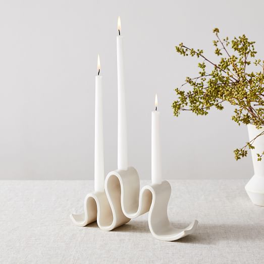SIN Wyat Candelabra Stoneware Decor | West Elm