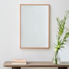 Thin Wood Rectangle Wall Mirror