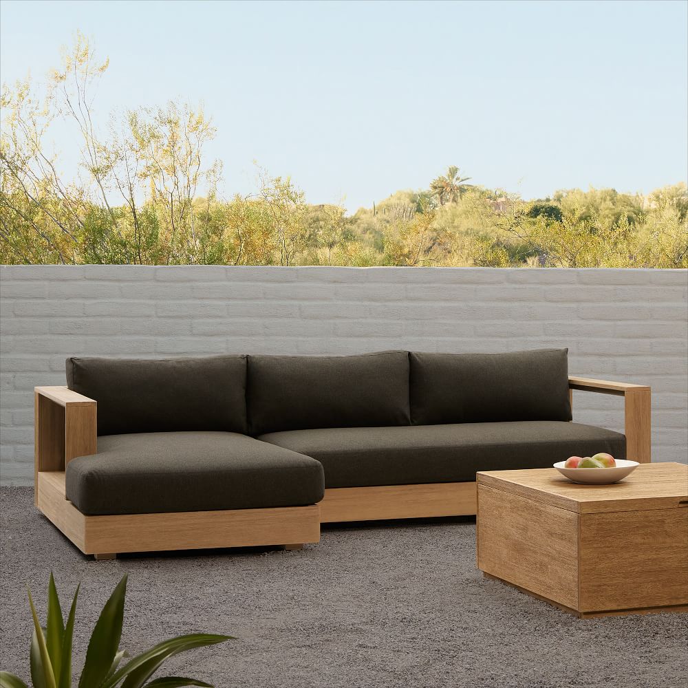 Telluride Outdoor 2-Piece Chaise Sectional (115") by West Elm