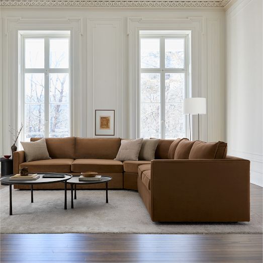 Harris 3-Piece L-Shaped Wedge Sectional (113"-133") by West Elm