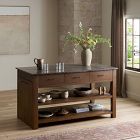Rhosyn Marble Kitchen Island (65"&ndash;117")