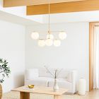 Sphere &amp; Stem 6-Light Chandelier (36")
