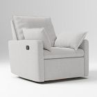 Open Box: Paxton Pillow Manual Swivel Glider Recliner - Performance Chunky Boucle Frost Gray
