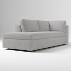 Open Box: Harris Left-Arm Bumper Chaise - Performance Chenille Tweed Storm Gray