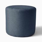 Open Box: Sunbrella® Indoor/Outdoor Canvas Round Pouf (20" Diam)- Twilight