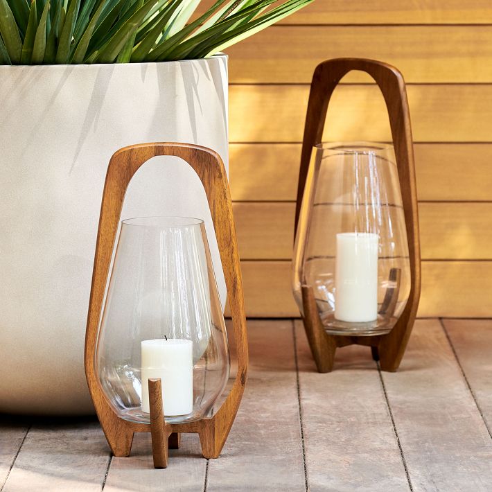 Mid-Century Wood Lanterns | West Elm