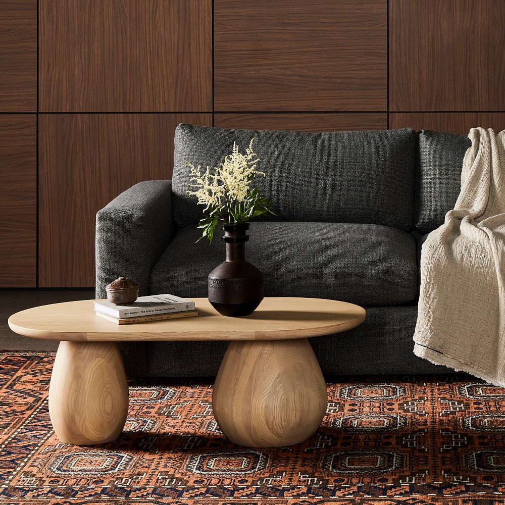 Orb Base Oval Coffee Table (43.5") by West Elm