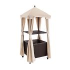 Palm Harbor Outdoor Wicker Towel Valet