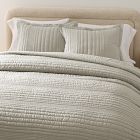 European Flax Linen Linework Quilt &amp; Shams