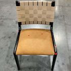 Open Box: Dunham Dining Chair - Ludlow Leather Sesame, Black, Sand Straps