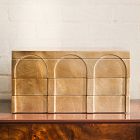 Open Box: Modern Shaped Jewelry Box, Grand (7.5"H) - Champagne