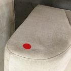 Open Box: Laurent Left-Arm 2 Seater Sofa - Performance Distressed Velvet Sand, Blonde