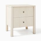 Open Box: Kids Scalloped Nightstand (20") - Soft Chalk, Antique Bronze