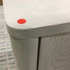 Open Box: Kids Scalloped Nightstand (20") - Soft Chalk, Antique Bronze