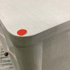 Open Box: Kids Scalloped Nightstand (20") - Soft Chalk, Antique Bronze