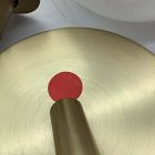 Open Box: Staggered Glass 6-Light Chandelier (37") - Milk Glass, Antique Brass