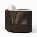 Porto Aluminum Outdoor Swivel Chair &amp; Side Table (18")