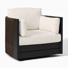 Porto Aluminum Outdoor Swivel Chair &amp; Side Table (18")