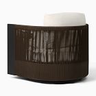 Porto Aluminum Outdoor Swivel Chair &amp; Side Table (18")