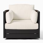 Porto Aluminum Outdoor Swivel Chair &amp; Side Table (18")