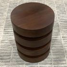 Open Box: Floating Disks Side Table (13") - Dark Walnut