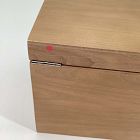 Open Box: Two-Tone Wood Jewelry Box, Double Drawer (7" x 7")