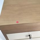 Open Box: Two-Tone Wood Jewelry Box, Double Drawer (7" x 7")
