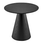Conical Round Wood Side Table (24")