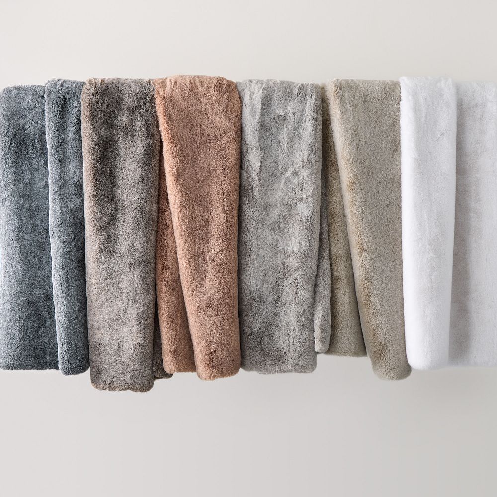 Faux Fur Chinchilla Throw by West Elm