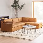 Marin Leather 2-Piece Bumper Chaise Sectional (114")