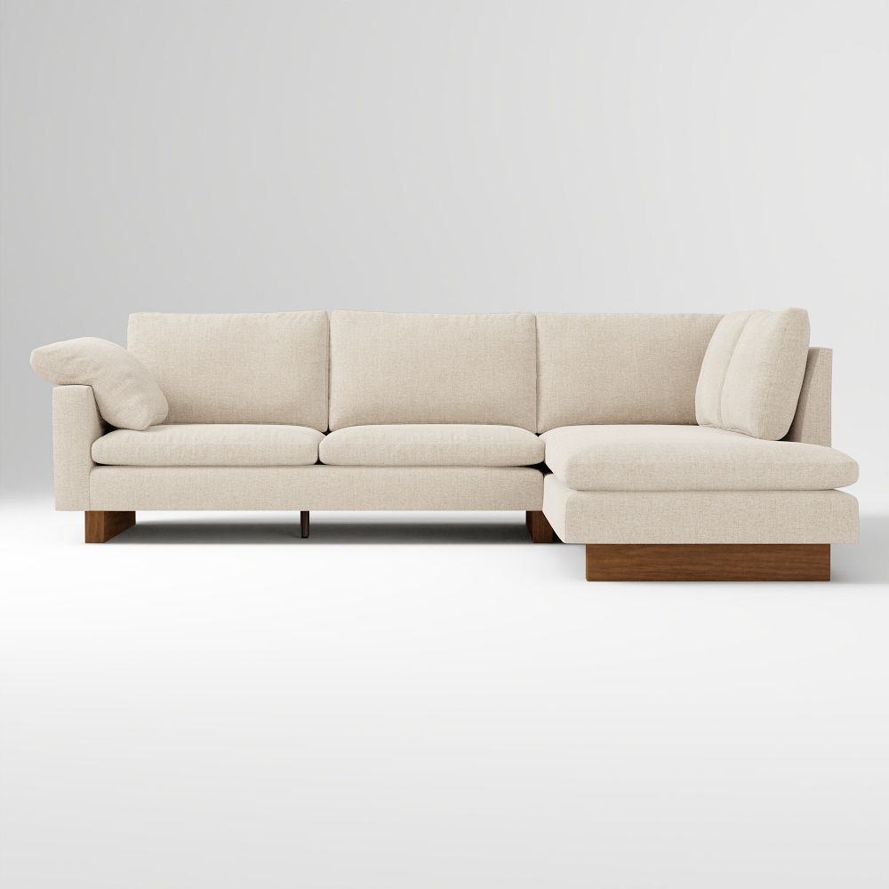 Harmony Petite 2-Piece Bumper Chaise Sectional (107"-123") by West Elm