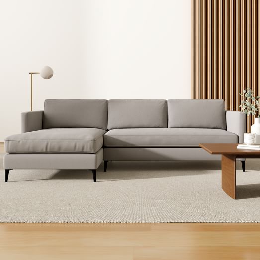 Harris Loft 2-Piece Chaise Sectional (106") - Metal Legs by West Elm