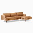 Haven Loft Leather 2-Piece Chaise Sectional (103")