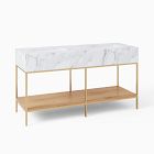 Streamline Marble Double Bathroom Vanity (63")