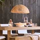 Wicker Dome Pendant (28")