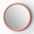 Begonia Upholstered Round Wall Mirror (30")