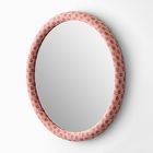 Begonia Upholstered Round Wall Mirror (30")